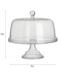 Metal Glass Cake Stand Clear Ø29x30cm