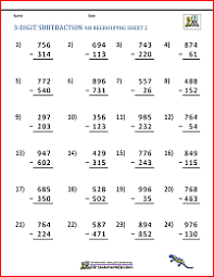 Check spelling or type a new query. 3 Digit Subtraction Worksheets
