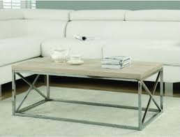 Contemporary Chrome Metal Coffee Table