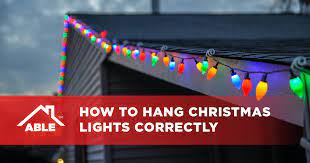how to hang christmas lights without