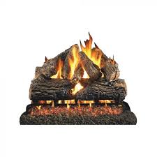 American Fireglass Real Fyre 30 Inch Charred Oak Logs With G4 Ember Burner System Natural Gas Complete Set