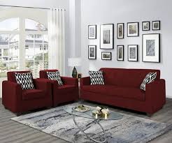 maroon adorn india five seater sofa set