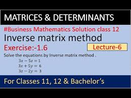 Class 12 Inverse Matrix Method Solution