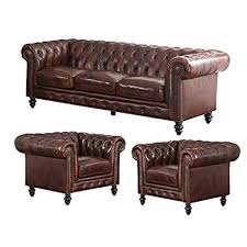polished leather sofa set feature