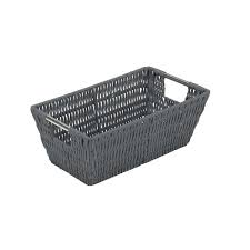 Small Shelf Storage Rattan Tote Basket