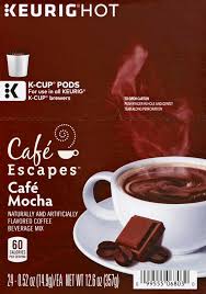 escapes keurig hot cafe mocha kcup pods