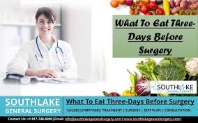 what to eat three days before surgery