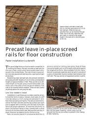 precast leave in place screed rails for
