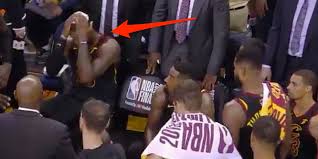 One of the hosts says, this is the first. Lebron James Cavs Depressed On Bench After J R Smith Game 1 Finals Blunder