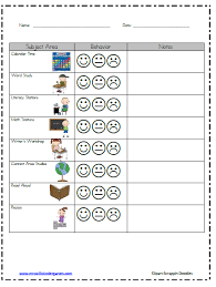 Kindergarten Behavior Chart Template Www Bedowntowndaytona Com