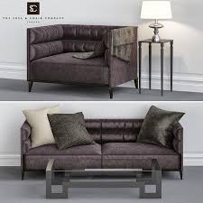 One And Two Seater Sofa 3d Model Cgtrader