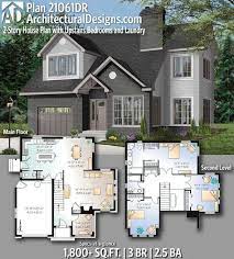 Story House Plan With Upstairs Bedrooms