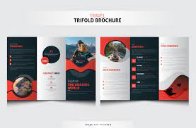 travel agency trifold brochure template