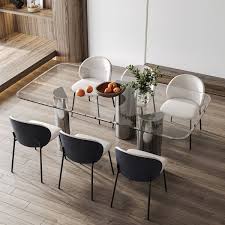 1800mm Glass Dining Table For 8 Person