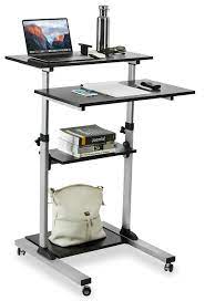 Which is the best mobile laptop desk cart standing on amazon? Height Adjustable Rolling Stand Up Desk Mi 7940 Mount It