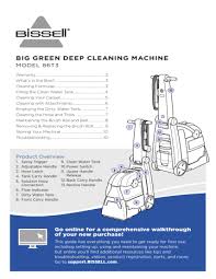 bissell 86t3 big green deep cleaning