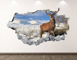 Deer Wall Decal Forest Animal 3d