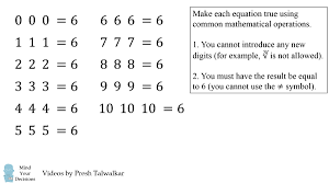 Can You Solve The 6s Challenge Mind