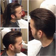 A taper haircut looks quite modern with more hair on top. Dapper Slicked Back Taper Haircut For Long Hair Guy Slicked Back Hair