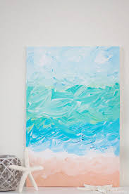 Diy Abstract Ocean Painting Pastels
