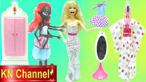 Đồ chơi trẻ em BÚP BÊ NGƯỜI NHỆN 6 TAY MAY QUẦN ÁO MỚI CHO BARBIE - YouTube