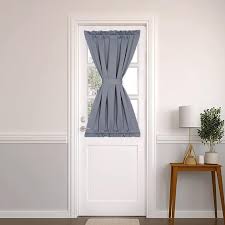 Panovous Grey French Door Curtains For