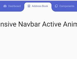 responsive navbar active animation for