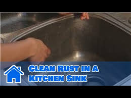 clean rust in a kitchen sink