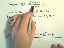 Calculus Equation Of The Tangent Line