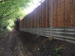 8ft High Fence With Retaining Wall
