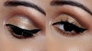 cut crease glitter eye makeup tutorial