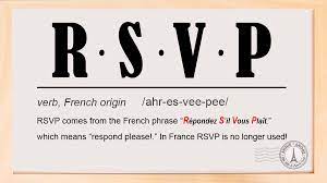 yes rsvp is french so why can t you use