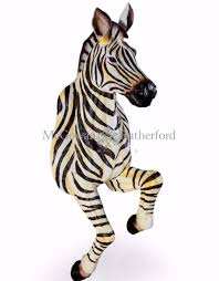 Running Zebra Wall Figure
