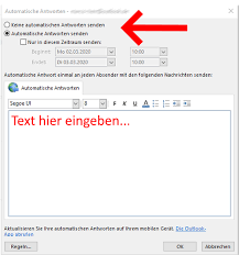 Please be aware that your mail will not be forwarded automatically. Abwesenheitsnotiz In Outlook Einrichten Anleitung