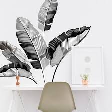 Tropical Palm Banana Leaves Wall Decals