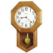 Wooden And Glass Pendulum Wall Clock
