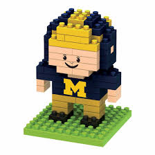 Forever Collectibles University Of Michigan Brxlz Player Puzzle Building Block Set