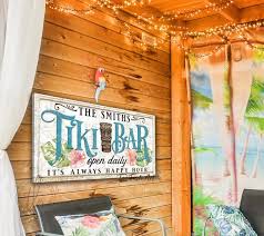 Personalized Tiki Bar Sign Pool Patio