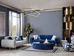 victoria blue sofa set sammys luxury
