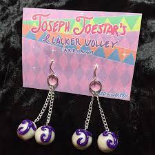 Joseph arroja los clackers en la dirección de su adversario. Joseph Joestar S Clacker Volley Earrings By Deadrkgk On Deviantart