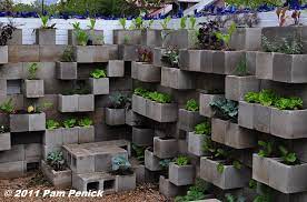 Cinderblock Wall Vegetable Garden Wows