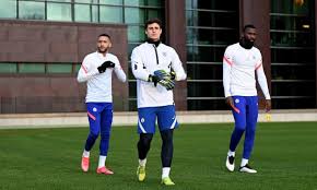 Football player chelsea fc & dfb team. Antonio Rudiger Clashes With Kepa Arrizabalaga At Chelsea Training Chelsea The Guardian