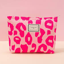 leopard pattern cosmetic bag for women