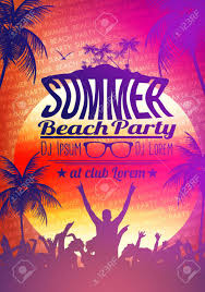 Summer Beach Party Poster Vector Illustration