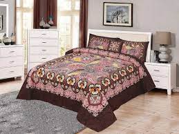 panel printing double bed sheet set