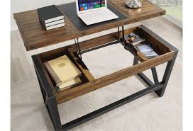 Over 200 desktops & 40 frame choices. Flexsteel Wynwood Collection Carpenter Rustic Industrial Lift Top Desk Fashion Furniture Table Desks Writing Desks