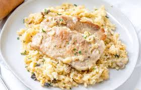 Arrange onion slices on top of pork chops, then pour the water into the pan. Baked Pork Chops Rice Tornadough Alli