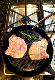 pan grilled pork chops with chimichurri