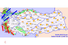 Basınç, nem, yağış, sıcaklık, rüzgar kuvveti hakkında bilgiler. Turkiye Genelinde Hava Durumu