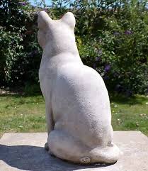 Stone Sitting Cat Statue Cat Ornament